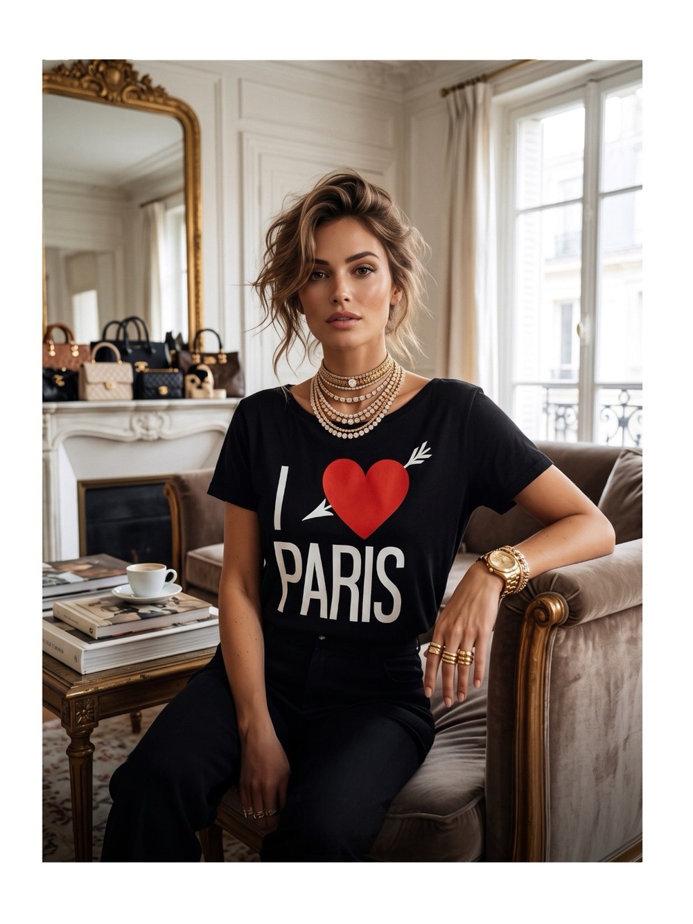 VHTF: new OG Wildfox ♚ I ♥︎ Paris Graphic Manchester Tee Shirt ♚ Black Original